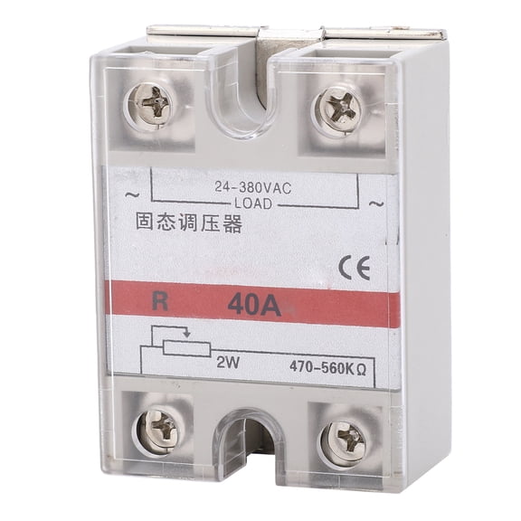 Suodoka 40A Solid State Voltage Regulator SSVR AC Voltage Resistance Value Regulation 24-380VAC, Metal/PBT (6.00 inches / 15.2 cm)