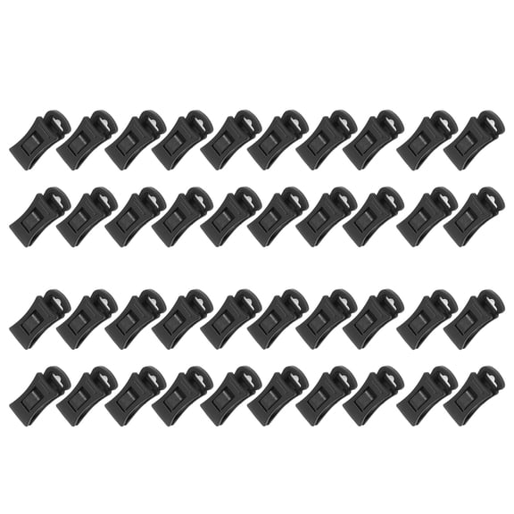 Suodoka 40Pcs Plastic Non Slip Clothespins Sock Laundry Clips with Hanging Hooks for Laundry Washing Machine Dryer Multi-Purpose Hanging Drying Accessories (1.1 inches / 2.7 cm)