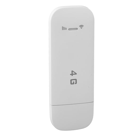 Suodoka 4G LTE USB Portable WiFi Router Pocket Mobile Hotspot 150Mbps Wireless Network Adapters with SIM Card Slot for European Travel Up to 10 Users Support Multiple Devices White 6.3 inches/16 cm