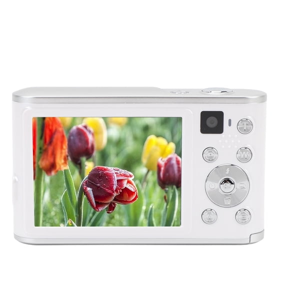 Suodoka 4K Digital Camera 2.8in IPS Screen 48MP Autofocus Kids Selfie Camera with Front Rear Dual Camera 16X Digital Zoom for Teens Beginner White