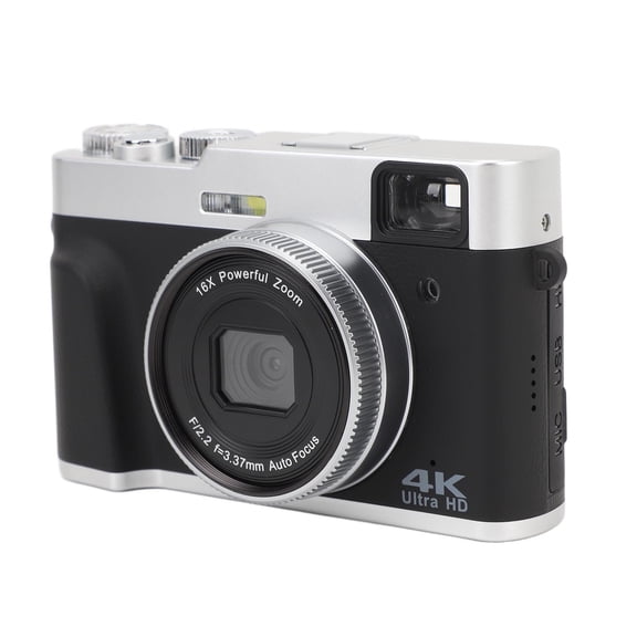 Suodoka 4K Digital Camera 48MP Vlogging Point and Shoot Travel Video Camera with 16X Zoom 2.8 In IPS Screen Autofocus Anti Shake Compact Photography Cam for Adults Kids, Black