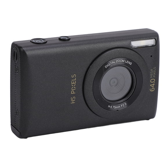 Suodoka 4K Digital Camera 64MP Compact Point and Shoot Vlogging Video Device with 18X Zoom and 2.8-inch (7.1 cm) IPS Screen for Kids and Students, Black