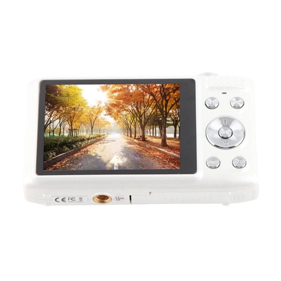 Suodoka 4K Digital Camera for Teens 58MP HD 2.88 Inches / 7.3 cm Screen 16X Zoom Autofocus Compact Camera for Travel Photography Vlog, White