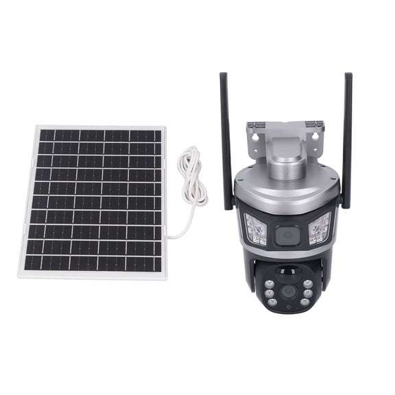 Suodoka 4MP Wireless Outdoor Security Camera with 7.5W Solar Panel, 3K Resolution PTZ 360 Degree View, Support 4G LTE Motion Tracking & Noise Reduction for Home Surveillance (10.23 inches / 26 cm)