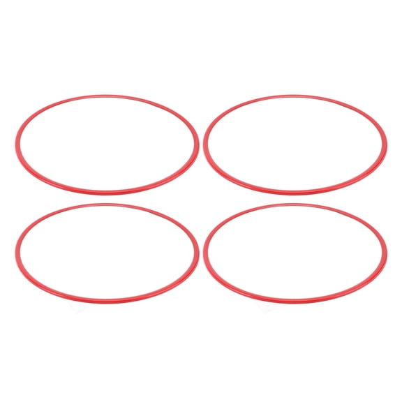 Suodoka 4Pcs 16 Inches / 40.6 cm Wheel Rim Protector Ring Anti Scratch Self Adhesive Wheel Rim Guard Trim Ring for Flat Rim Edge Car Red