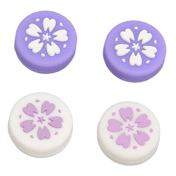 Suodoka 4Pcs Thumb Grip Caps for Switch and Switch Lite Soft Silicone Prevent Slip Replacement Joystick Caps Purple Cover Accessories Set Enhances Gaming Experience