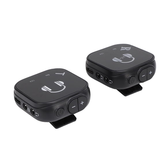 Suodoka 5.8G Cordless In-Ear Monitoring System Stereo IEM with Transmitter Receiver for Studio Band Rehearsal Live Performance Camera Recording, Black