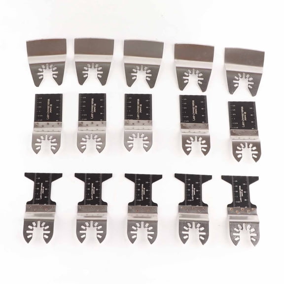 Suodoka 5-Pack Universal Oscillating Saw Blade Kit, 34mm (1.33 inches) and 45mm (1.77 inches) Bimetal Curved Multitool Accessories for Wood and Metal Cutting