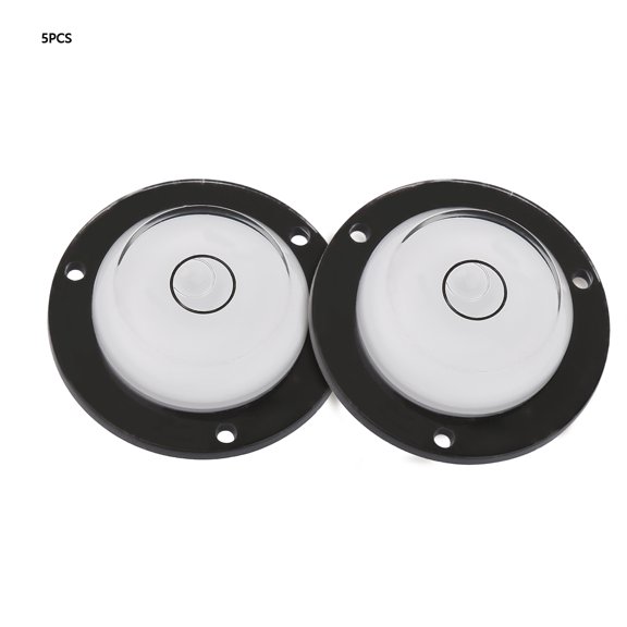 Suodoka 5 Pieces Measuring Tool Circular Spirit Level Bubble with Mounting Hole, Premium Plastic Mini Bulls-Eye Bubble Level for Balance Measurement, 1.7 Inches / 4.3 cm
