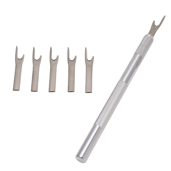 Suodoka 5-in-1 Metal Seam Ripper Set with 4 Replacement Blades, Aluminum Alloy Handle Stitch Remover (6.30 inches / 16.00 cm)