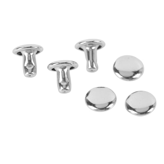 Suodoka 500 Sets Double Cap Rivets 6x6mm Stainless Steel Rivets Studs for Leather Crafts Clothing