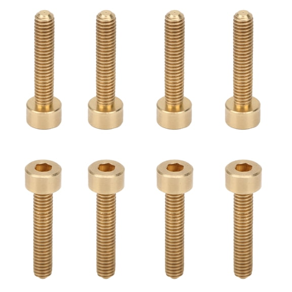 Suodoka 50Pcs Cap Hex Socket Screw Pure Copper Fastener Hardware M4 x 20 mm