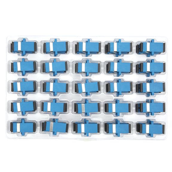 Suodoka 50Pcs Fiber Optic Coupler SC-SC Simplex Flange Connector Adapter for Communication Systems Local Area Network LAN and Test Equipment Industrial Supplies