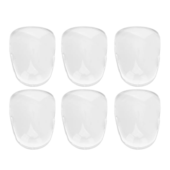Suodoka 50pcs Clear Glass Nail Color Board Tips Round Head Water Drop Shape Nail Art Display for DIY Salon Practice (3.54 inches / 9 cm)