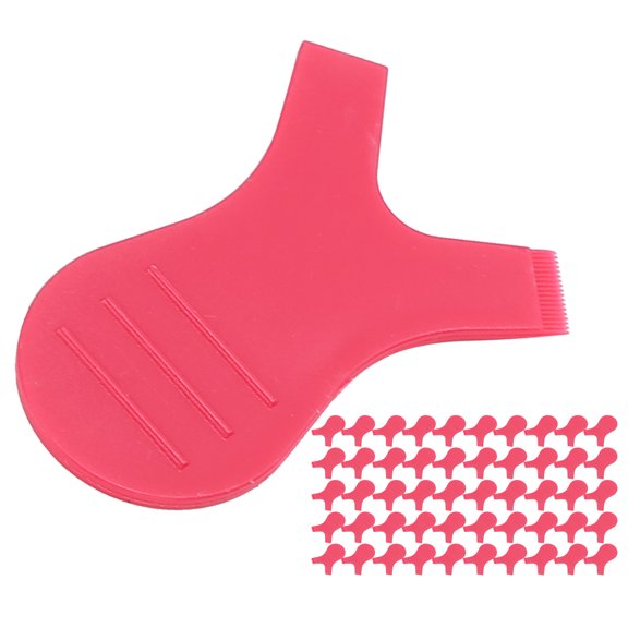 Suodoka 50pcs Y Shape Eyelashes Brush Extension Grafting Perming Tools, Professional Eyelash Comb for Salon and Home Makeup Routine, Lightweight Styling Accessories, Rose Red