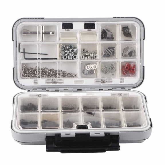 Suodoka 523pcs RC Screw Kit Clear Thread Partitioned Storage Iron Material Screws Assortment Set for 1/8 1/10 Model Car