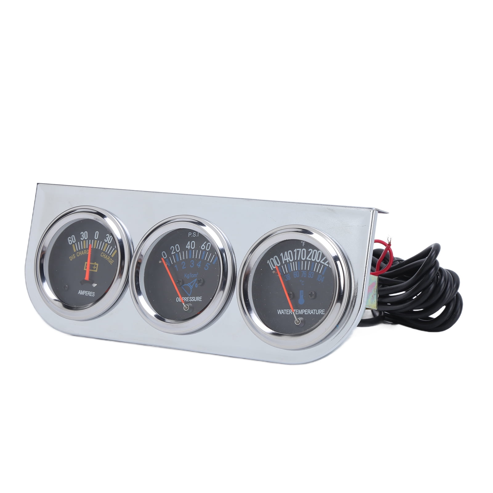 Suodoka 52mm Triple Gauge Kit Set 3-in-1 AMP Oil Pressure Water Temp ...