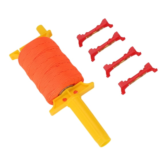 Suodoka 540 FT Masonry Line String with Handle Heavy-Duty Nylon Line for Gardening and Crafting Work, 4 Level Tools Included (9 inches / 22.9 cm)