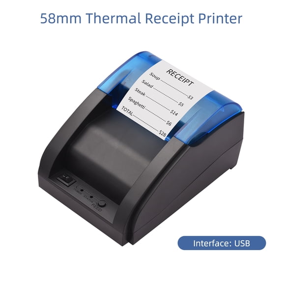 Suodoka 58mm Thermal Receipt Printer Direct Thermal for Ticket Bill Printing USB Connection Compatible with iOS Android Windows System 5.9 x 4.4 x 3.3 inches / 15.2 x 11.2 x 8.6 cm Black USB UK Plug