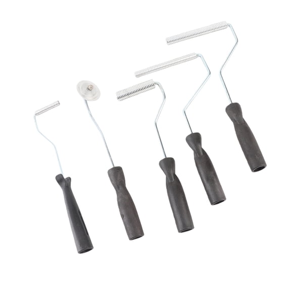 Suodoka 5PCS Fiberglass Laminating Rollers Aluminum Head Bubble Paddle Tool Kit for Mold Resin Composite Projects Bathtub Boat Repair 12.2 inches / 31 cm