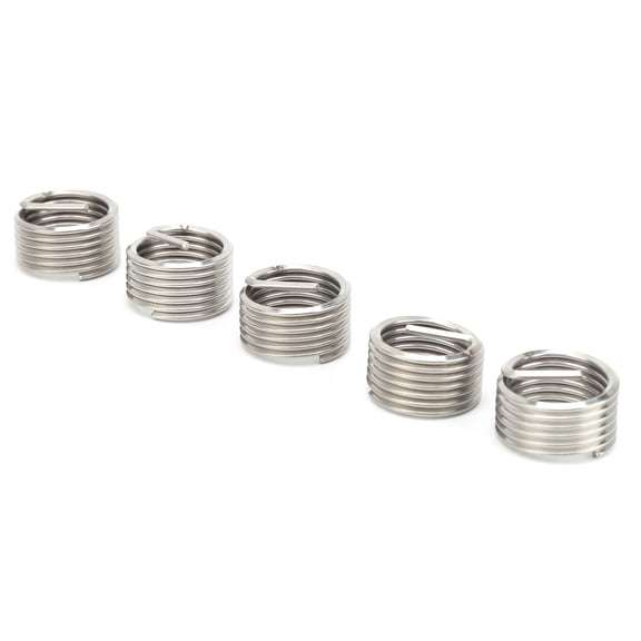 Suodoka 5Pcs Wire Thread Insert Threaded Bushing Socket Screw Hole Repair Protection Tool M22x2.5x1D Stainless Steel Hardware Inserts 0.87 inches / 22 mm Length After Installation For Metal