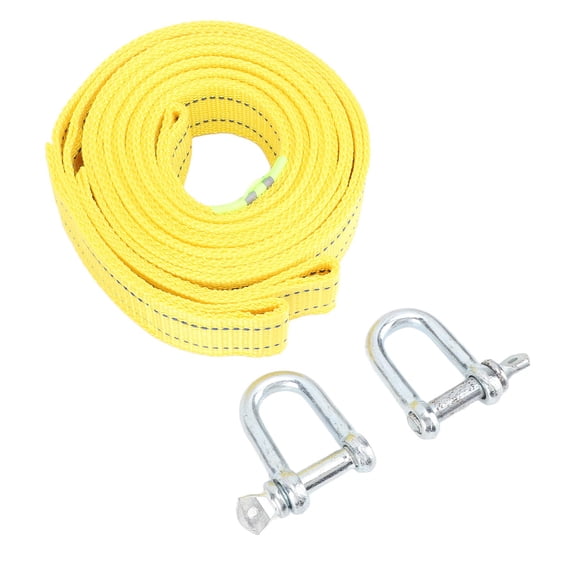 Suodoka 5m Tow Rope Double Layer Thickening Heavy Duty Nylon Tow Strap with U-Hooks 5 Tons Capacity 16.4 ft / 5 m