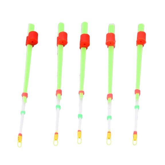 Suodoka 5pcs Mini Winter Ice Fishing Rod Top Tip Portable ABS Double Thicken Winter Fishing Pole Accessories Replacement Top Tips for Outdoor Angling (4.33 inches / 11 cm Length)