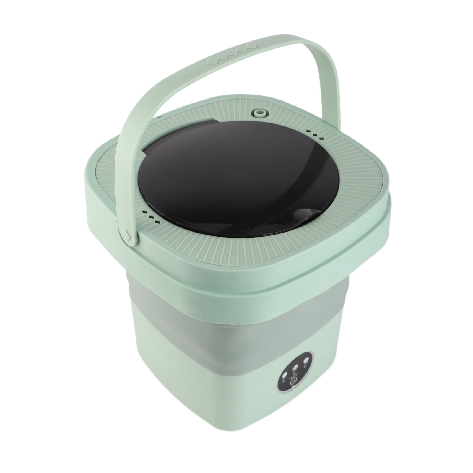 Suodoka 6.5L Green Portable Washing Machine, Foldable Mini Clothes Washer with Spin Dry, Automatic Small Laundry Machine for Home and Travel, 11.4 inches