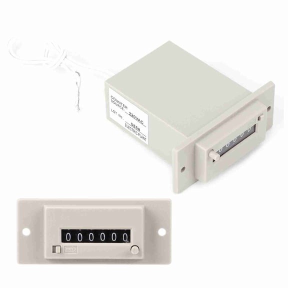 Suodoka 6 Digit Electronic Counter, 220V Pulse Generator for Punch Packaging & Industrial Operations (3.54 in / 9 cm)