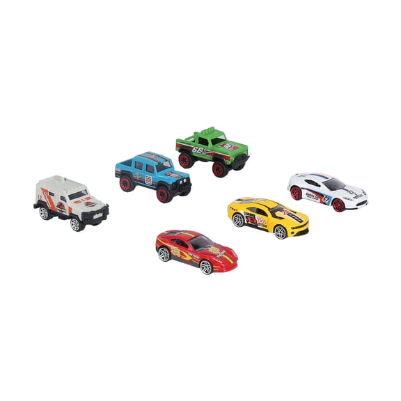Suodoka 6 Pcs Die Cast Alloy Car Model Set Exquisite City Vehicles and Mini Racing Toy Set for Toddlers and Kids (13 inches / 33 cm Package Length) Multi-Color