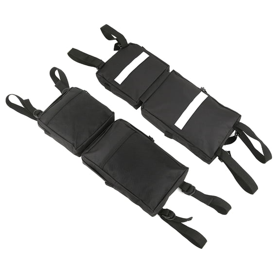 Suodoka 600D Oxford Cloth Wear-Resistant Black Multifunction Snowmobile Carrying Packet Lightweight Outdoor ATV Side Bag Cargo Storage - 13.78 inches / 35.0 cm Length, 10.63 inches / 27.0 cm Width