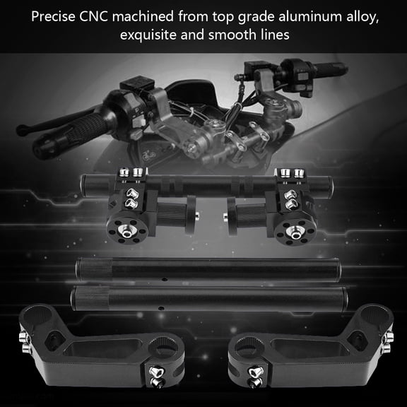 Suodoka 7/8 in / 22mm Adjustable CNC Motorcycle Steering Handlebar System for 125cc Dirt Bike Black