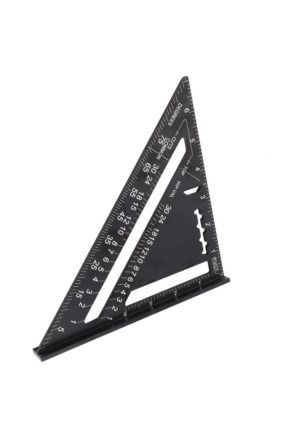 7 Inch Imperial Aluminum Alloy Black Oxidation Roofing Triangle Angle Protractor