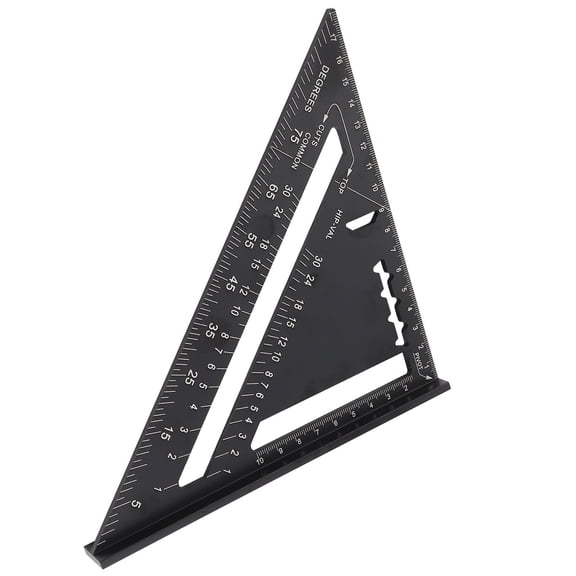 Suodoka 7 Inch Metric Aluminum Alloy Black Oxidation Roofing Triangle Angle Protractor