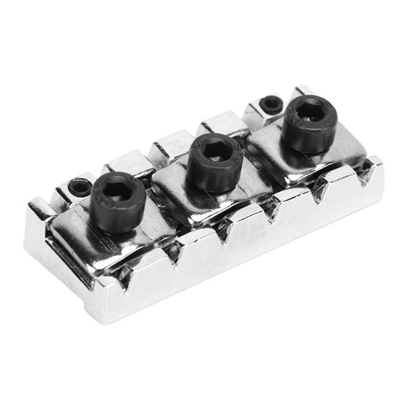 Suodoka 7 String Electric Guitar String Locking Nut, Adjustable Height Replacement Part, 42.5mm / 1.67 inches, Silver