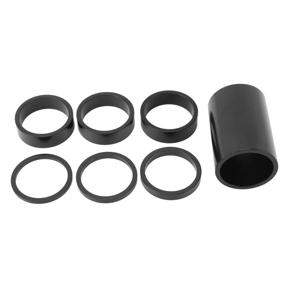 Suodoka 7pcs Aluminum Alloy Bicycle Headset Spacer for 1 1/8" (28.6mm) Stem Front Fork, Multiple Sizes