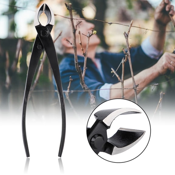 Suodoka 8.27 Inches (210mm) Round Edge Steel Garden Pruning Shears Thick Branches Cutter Scissors Bonsai Tools for Trimming, Thinning, and Defoliating Plants, Heavy Duty Rustproof Design