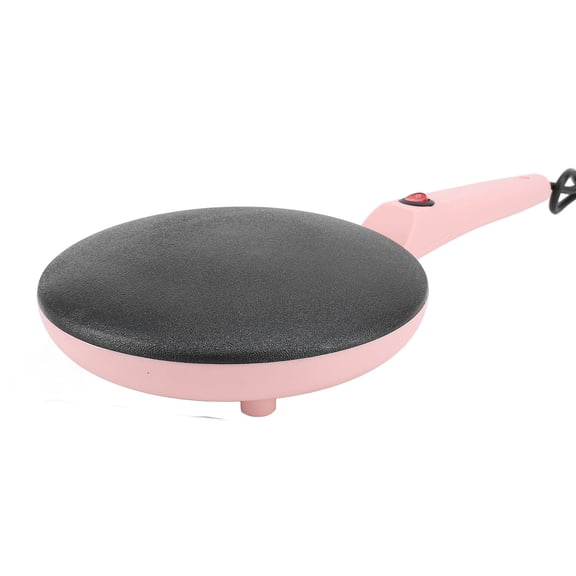 Suodoka 8 Inch Electric Crepe Maker Machine with Automatic Temperature Control, Non-Stick Coating Pancake Pan Includes Whisk and Spatula, 220V Pink 20.3 cm