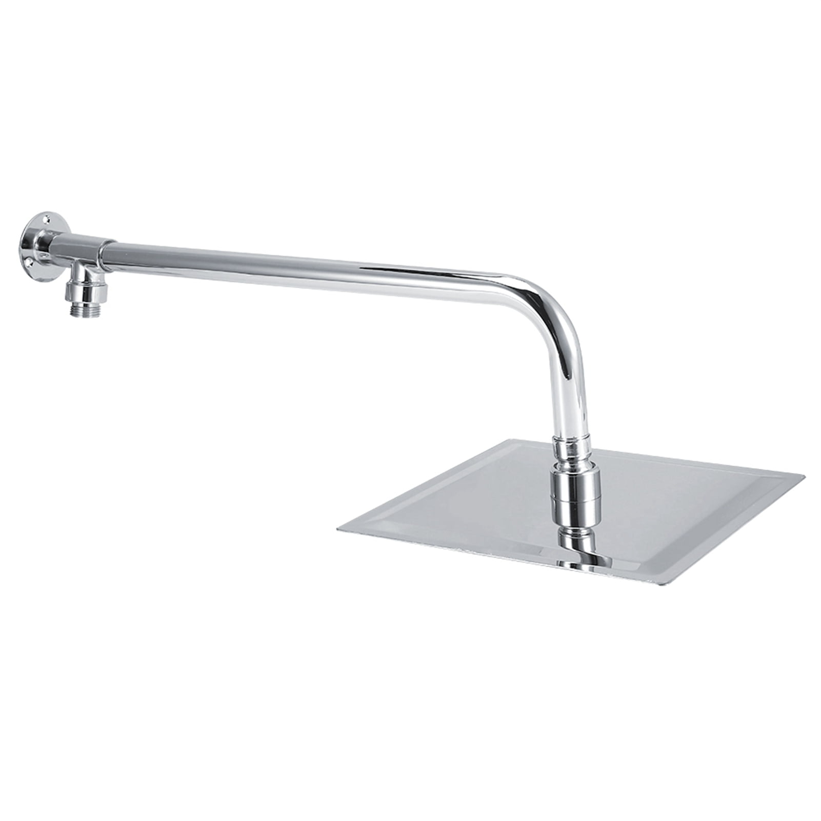 Suodoka 8 Inch Stainless Steel Rainfall Shower Head Set With Arm Hose Holder G1/2 Thread Wall Mounted Square Rain Top Spray Showerhead Fixture, 20.32 cm