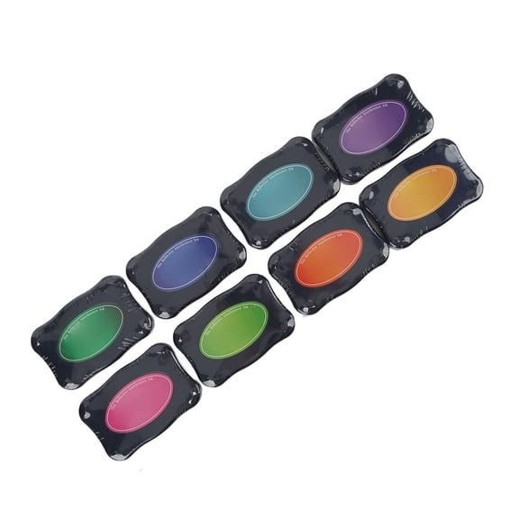 Suodoka 8 PCS Multicolor Reflective Interference Water-Based Stamp Ink Pad Set for Kids Fingerprint Art, DIY Handicrafts, Scrapbooking, and Card Making (9 x 6.3 x 1.5 inches / 23 x 16 x 4 cm)