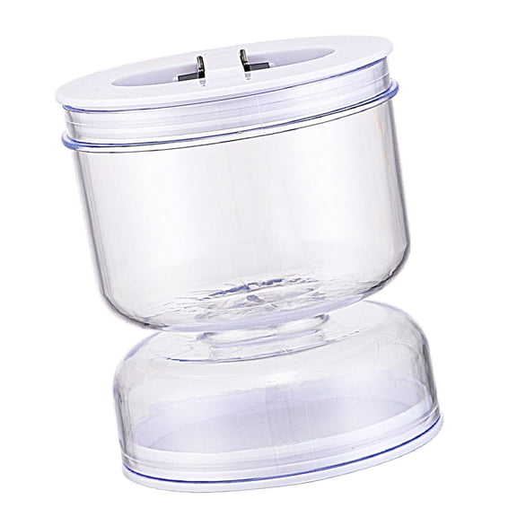 Suodoka 800ml Pickle Jar with Strainer Flip, Leakproof Airtight Hourglass Pickle Juice Separator Jar for Olives and Sliced Pickles, Food Storage Container, White, 27.05oz