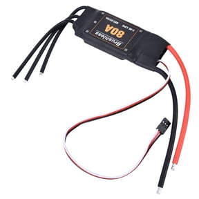 Suodoka 80A Brushless ESC Electronic Speed Controller with Low Voltage Protection, 2-6S Battery Compatible, for RC Models, Airplanes, Helicopters, and Play Vehicles (5.51 inches / 14 cm)