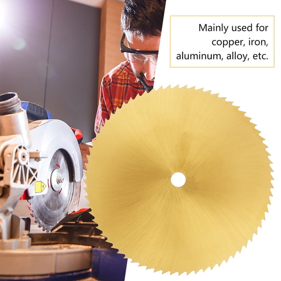 Suodoka 80mm High Speed Steel Gold Small Saw Blade For Metal Woodworking Plastic Grinding (6mm Inner Hole) Premium Circular Saw Blade Attachment Accessories For Power Tools
