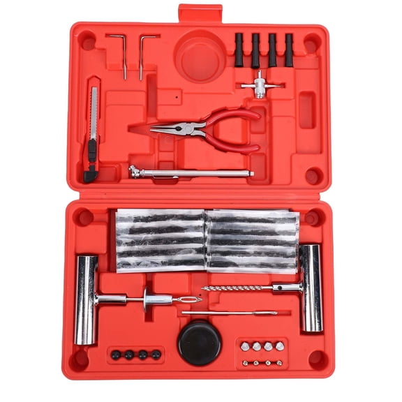 Suodoka 86 Pcs Tire Repair Kit Car Tire Plug Kit Emergency Puncture Repair Portable Tubeless Tools