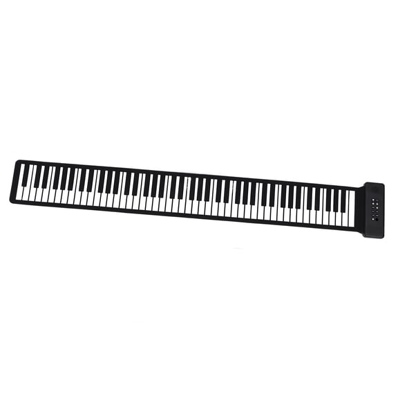 Suodoka 88 Keys Roll Up Piano Keyboard Portable Rechargeable Foldable Electronic Digital Piano with Built-In Speaker Bluetooth Chord Function 8.66 inches / 22 cm