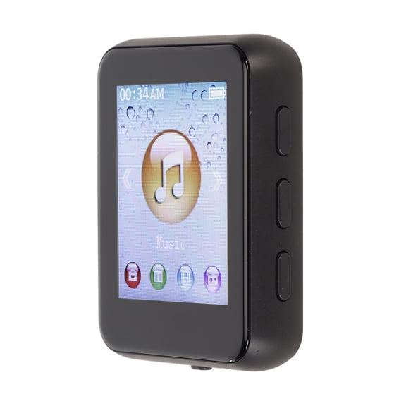 Suodoka 8GB MP3 Player with Bluetooth, 1.8 Inch Touch Screen Lossless HiFi Portable Music Player, Built-in Speaker, Voice Recorder, E-book Support, Black