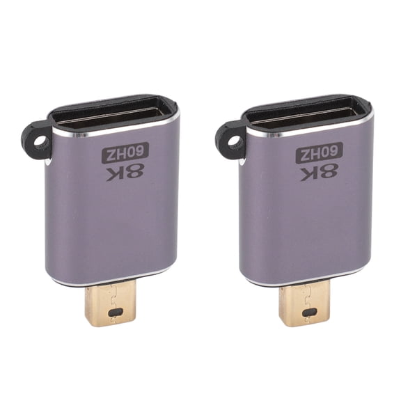 Suodoka 8K Mini DisplayPort to DisplayPort 1.4 Adapter 2PCS Male to Female Converter Head 8K@60Hz 4K@144Hz 32Gbps for OS X Laptop, MacBook, PC Monitor (15 inches / 38.1 cm)[cite: 1]