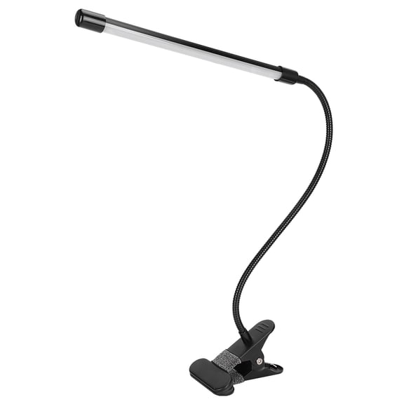 Suodoka 8W LED Clip-On Desk Lamp Adjustable Cold & Warm Light USB Powered Reading Light for Bed Headboard Computer Piano Black Home Office Task Lighting