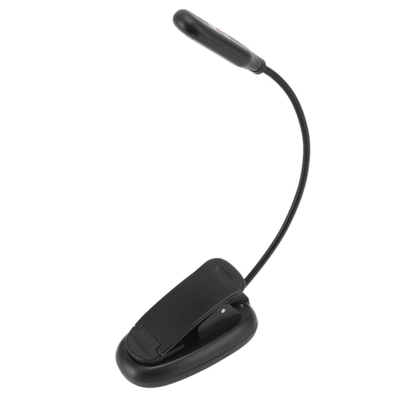 Suodoka 9.8 in / 25 cm LED Clip-On Desk Lamp USB Rechargeable Battery Powered Reading Light Black