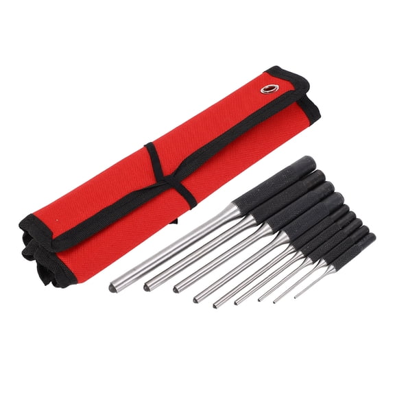 Suodoka 9Piece Roll Pin Punch Set 1/16"5/16" HighSpeed Steel  MultiSize, Durable, EasyGrip, Includes Storage Bag for Automotive, Jewelry & Craft Use